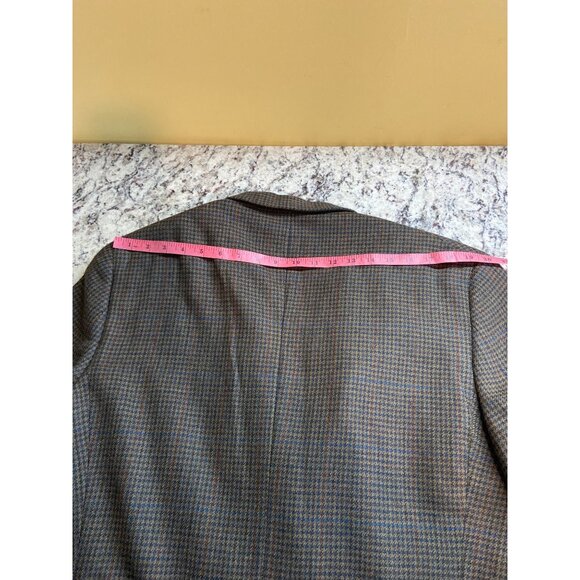 Austin Reed 48L Men’s Wool Blazer Brown Houndstooth Check Sport Coat Classic USA - Picture 10 of 10